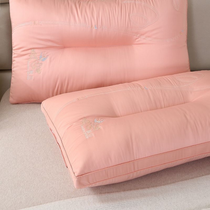 91家纺网 家纺一手货源 找家纺 天意美 2023新款-字母燕窝蛋白枕头枕芯 48x74cm燕窝蛋白字母-粉（一只）