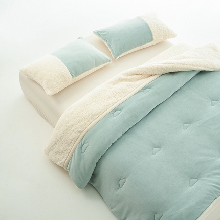 91家纺网 家纺一手货源 找家纺 莱宁被业 2023新款奶舒绒奶茶啵啵冬被春秋被加厚保暖学生绒冬被 抹茶啵啵