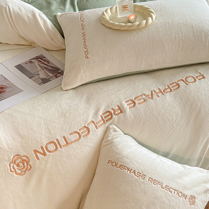 91家纺网 家纺一手货源 找家纺 （总）澳梵 2023新款轻奢风牛奶绒刺绣四件套