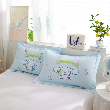 蘭菲2023新款全棉印染三丽鸥全棉大版卡通四件套-枕套 圆宝