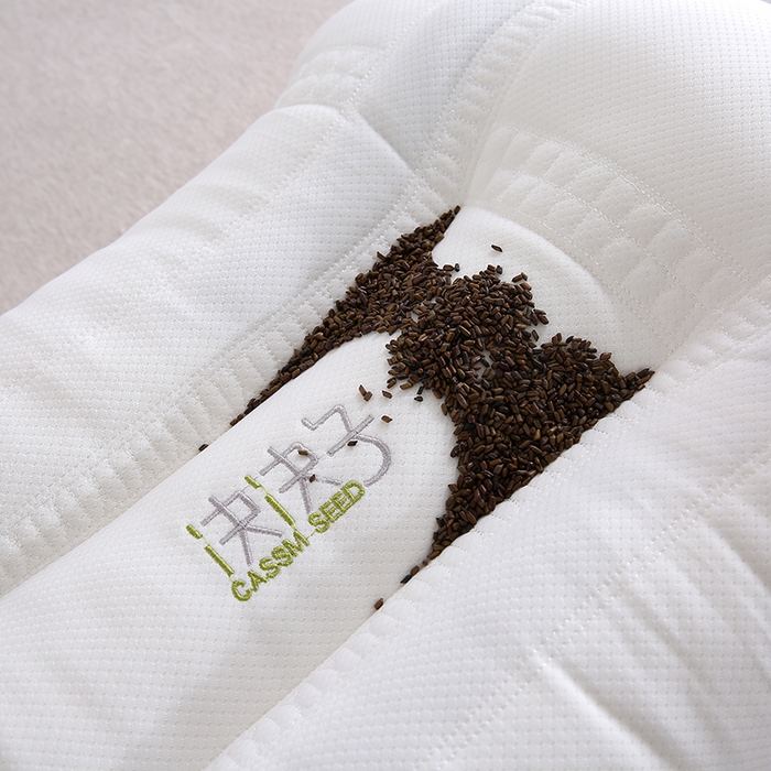 91家纺网 家纺一手货源 找家纺 天意美 2023新款决明子草本安神高弹枕头枕芯 45x72cm决明子安神枕-绿（一只）