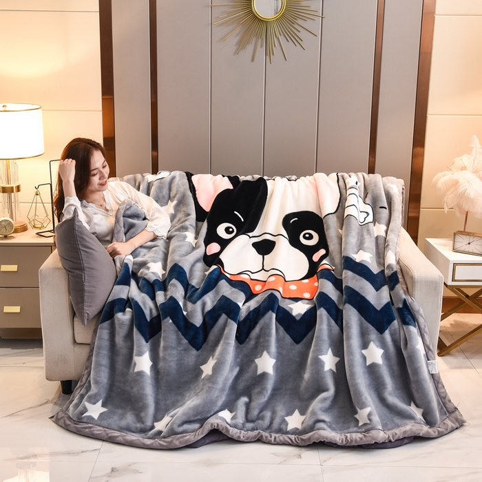 91家纺网 家纺一手货源 找家纺 新月家纺（锦威郎） 2023新款时尚系列毛毯 心动