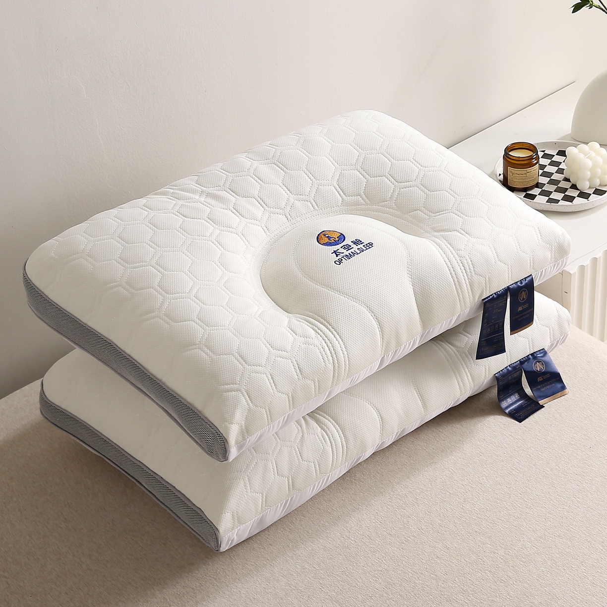 91家纺网 家纺一手货源 找家纺 天意美 2023新款-高弹星空舱护颈锥枕头枕芯 45x72cm太空舱（2号）（一只）