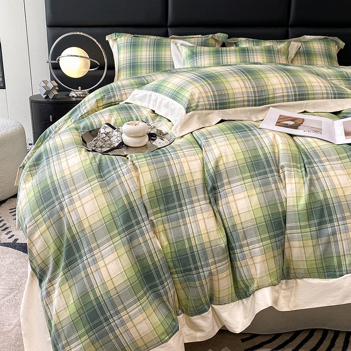 91家纺网 家纺一手货源 找家纺 金奇达 2024新款全棉宽边轻奢四件套 沃格