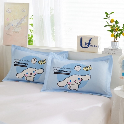 蘭菲2023新款全棉印染三丽鸥全棉大版卡通四件套-枕套 布丁