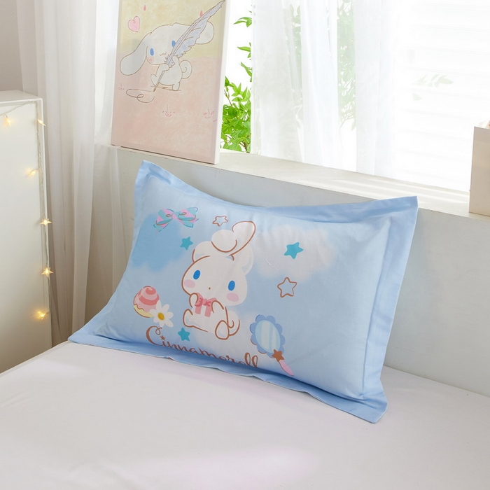 91家纺网 家纺一手货源 找家纺 蘭菲2023新款全棉印染三丽鸥全棉大版卡通四件套-枕套 果果