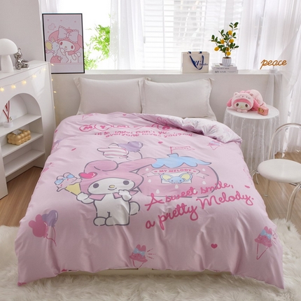 蘭菲2023新款全棉印染三丽鸥全棉大版卡通四件套-被套 花园宝宝