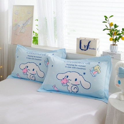 蘭菲2023新款全棉印染三丽鸥全棉大版卡通四件套-枕套 吃货
