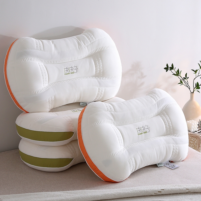 91家纺网 家纺一手货源 找家纺 天意美 2023新款决明子草本安神高弹枕头枕芯 45x72cm决明子安神枕-绿（一只）