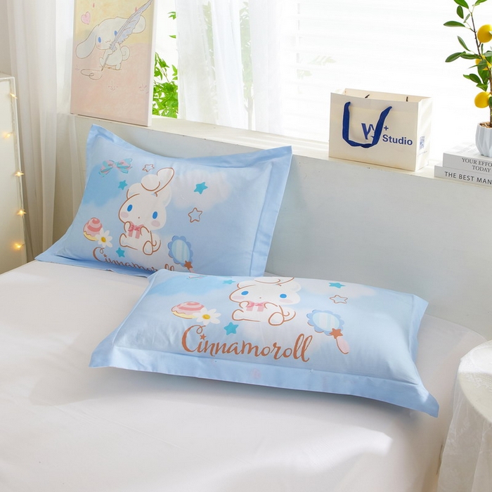 91家纺网 家纺一手货源 找家纺 蘭菲2023新款全棉印染三丽鸥全棉大版卡通四件套-枕套 果果