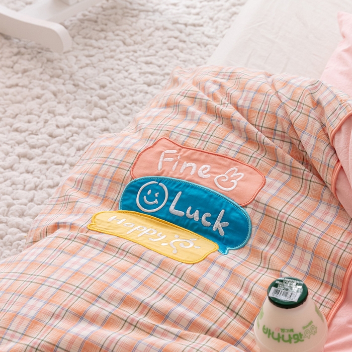 91家纺网 家纺一手货源 找家纺 喜多兔儿童家纺 2023新款小心动幼儿园三件套 粉色心动小鱼儿