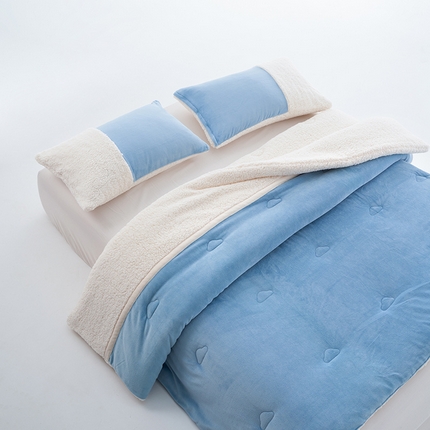 91家纺网 家纺一手货源 找家纺 （总）莱宁被业 2023新款奶舒绒奶茶啵啵冬被春秋被加厚保暖学生绒冬被