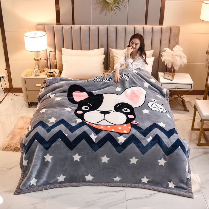 91家纺网 家纺一手货源 找家纺 新月家纺（锦威郎） 2023新款时尚系列毛毯 心动