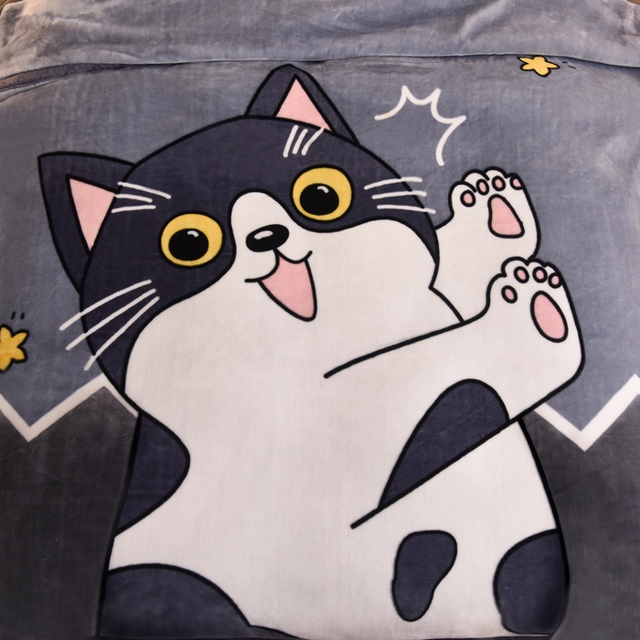 91家纺网 家纺一手货源 找家纺 新月家纺（锦威郎） 2023新款时尚系列毛毯 玲珑猫