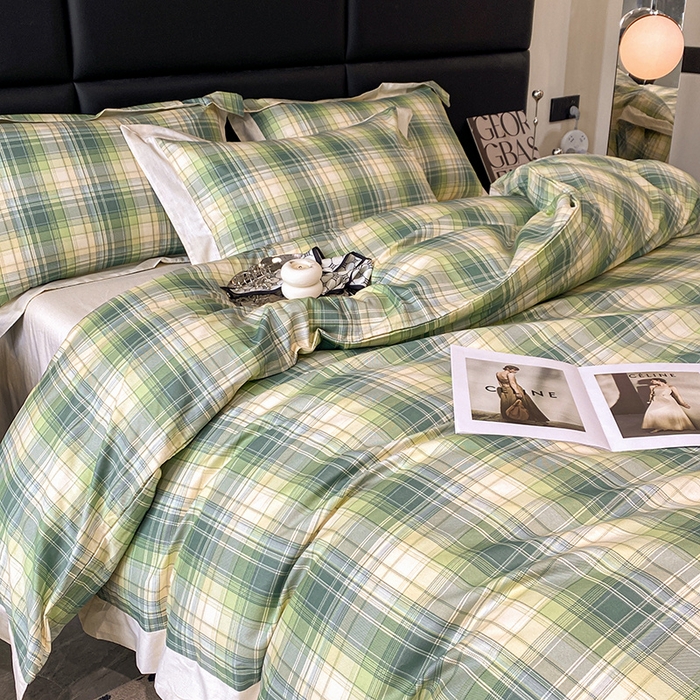 91家纺网 家纺一手货源 找家纺 金奇达 2024新款全棉宽边轻奢四件套 沃格