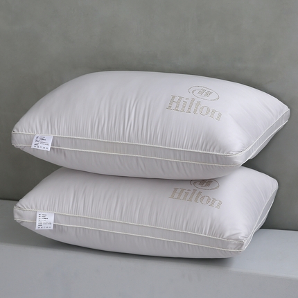 91家纺网 家纺一手货源 找家纺 天意美 2023新款舒适柔丝花边冰丝烫钻枕头枕芯 48x74cm灰色一只