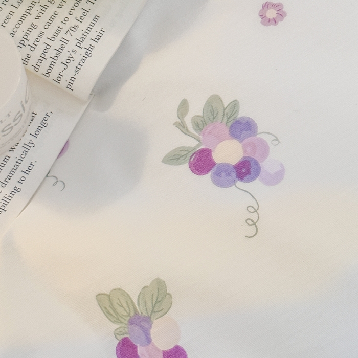 91家纺网 家纺一手货源 找家纺 昔可家纺 2023新款少女粉渐变色上下铺全棉四件套 紫色葡萄