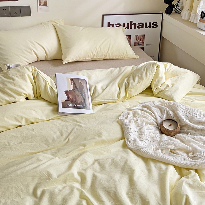 91家纺网 家纺一手货源 找家纺 （总）六巷胡同 2023新款32支全棉纯色水洗棉单被套