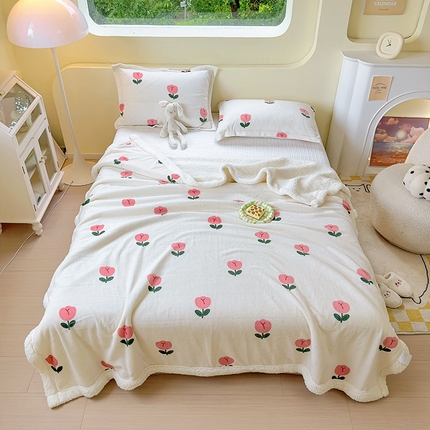 沐慕 2023新款毛毯 郁金香