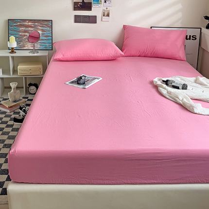 91家纺网 家纺一手货源 找家纺 （总）六巷胡同 2023新款32支全棉纯色水洗棉单床笠