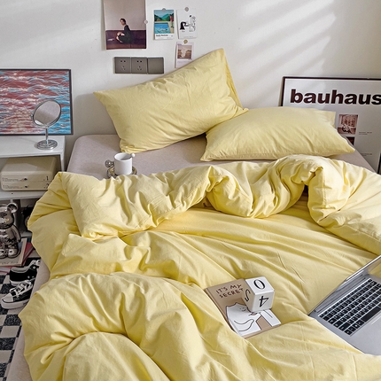 91家纺网 家纺一手货源 找家纺 （总）六巷胡同 2023新款32支全棉纯色水洗棉单被套