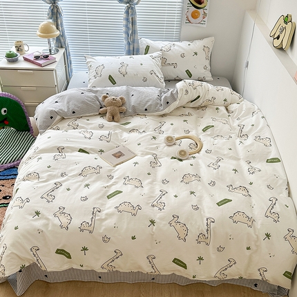 91家纺网 家纺一手货源 找家纺 （总）昔可家纺 2023新款多巴胺卡通学生季全棉四件套