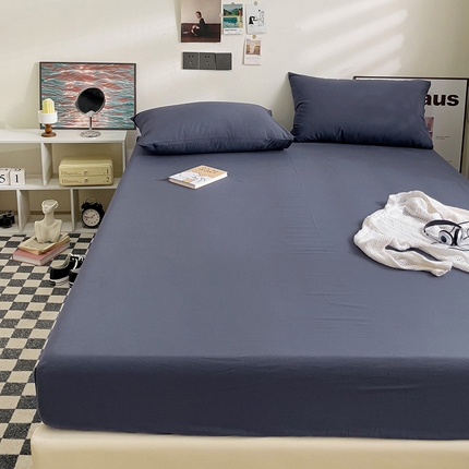 91家纺网 家纺一手货源 找家纺 （总）六巷胡同 2023新款32支全棉纯色水洗棉单床笠