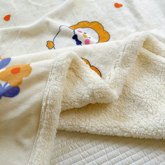 91家纺网 家纺一手货源 找家纺 沐慕 2023新款毛毯 萌萌鸭