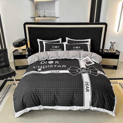 91家纺网 家纺一手货源 找家纺 （总）色鬼布艺 2023新款加厚双面磨毛数码大版印花四件套