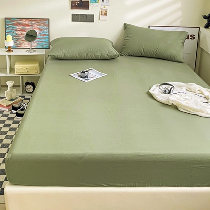 91家纺网 家纺一手货源 找家纺 （总）六巷胡同 2023新款32支全棉纯色水洗棉单床笠