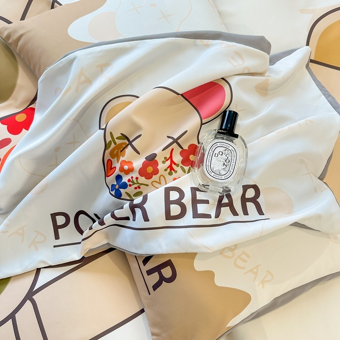 91家纺网 家纺一手货源 找家纺 色鬼布艺 2023新款加厚双面磨毛数码大版印花四件套 芬利