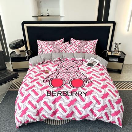 色鬼布艺 2023新款加厚双面磨毛数码大版印花四件套 轻奢