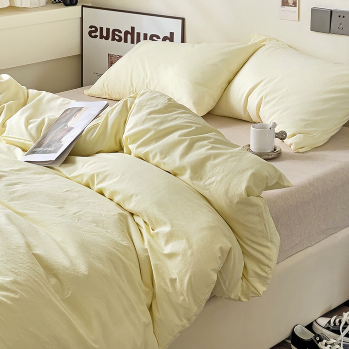 91家纺网 家纺一手货源 找家纺 （总）六巷胡同 2023新款32支全棉纯色水洗棉单被套