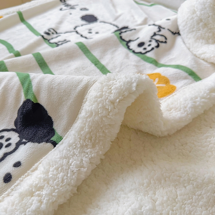 91家纺网 家纺一手货源 找家纺 沐慕 2023新款毛毯 皮皮狗