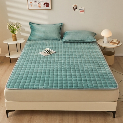 91家纺网 家纺一手货源 找家纺 （总）雅萱 2023新款大豆牛奶绒成人床护垫