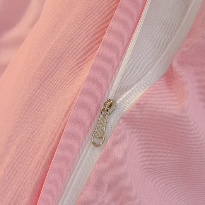 91家纺网 家纺一手货源 找家纺 昔可家纺 2023新款少女粉渐变色上下铺全棉四件套 粉雾少女