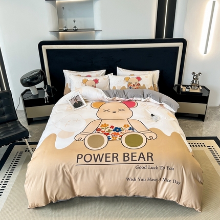 91家纺网 家纺一手货源 找家纺 （总）色鬼布艺 2023新款加厚双面磨毛数码大版印花四件套