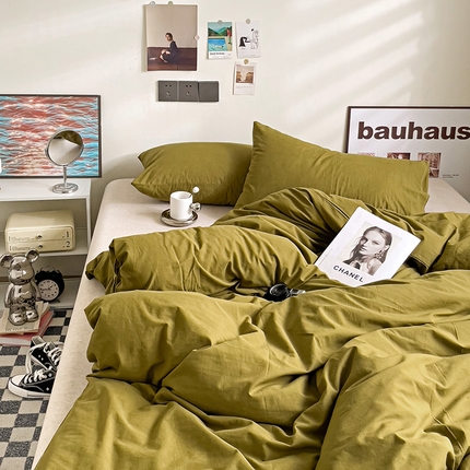 91家纺网 家纺一手货源 找家纺 （总）六巷胡同 2023新款32支全棉纯色水洗棉单被套