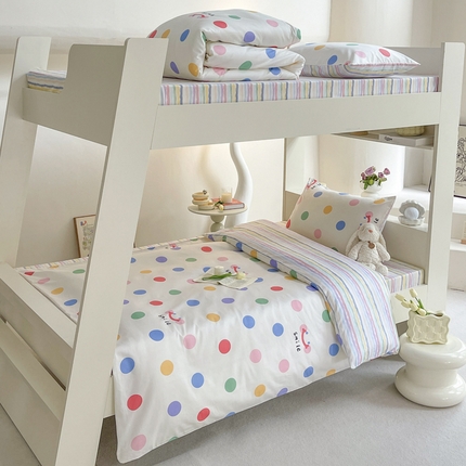 91家纺网 家纺一手货源 找家纺 （总）昔可家纺 2023新款少女粉渐变色上下铺全棉四件套