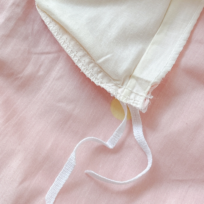 91家纺网 家纺一手货源 找家纺 昔可家纺 2023新款少女粉渐变色上下铺全棉四件套 软萌兔兔郁金