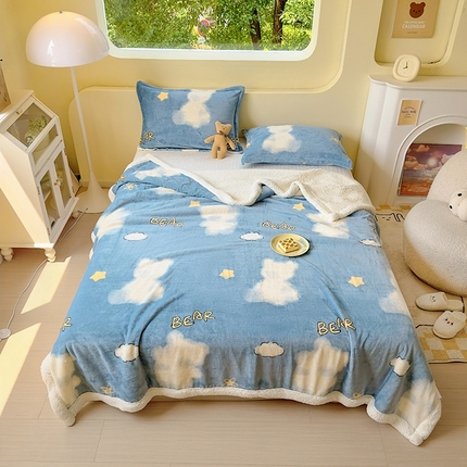 沐慕 2023新款毛毯 云朵熊