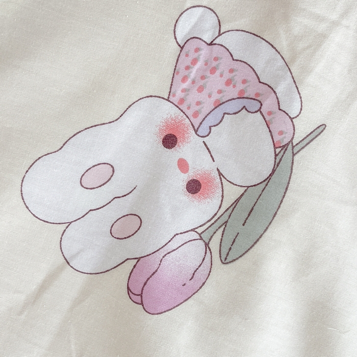 91家纺网 家纺一手货源 找家纺 昔可家纺 2023新款少女粉渐变色上下铺全棉四件套 软萌兔兔郁金