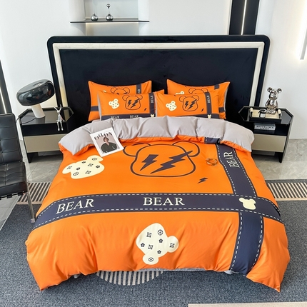 91家纺网 家纺一手货源 找家纺 （总）色鬼布艺 2023新款加厚双面磨毛数码大版印花四件套