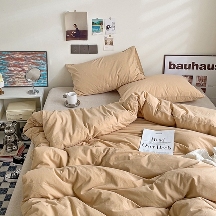 91家纺网 家纺一手货源 找家纺 （总）六巷胡同 2023新款32支全棉纯色水洗棉单被套