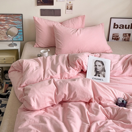 91家纺网 家纺一手货源 找家纺 （总）六巷胡同 2023新款32支全棉纯色水洗棉单被套