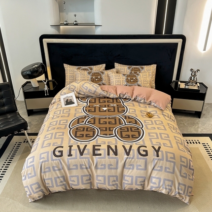 色鬼布艺 2023新款加厚双面磨毛数码大版印花四件套 可可熊