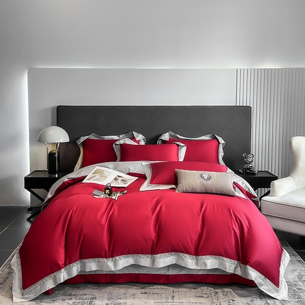 91家纺网 家纺一手货源 找家纺 （总）娇逸四季款100支全棉镂空款四件套-圣地亚