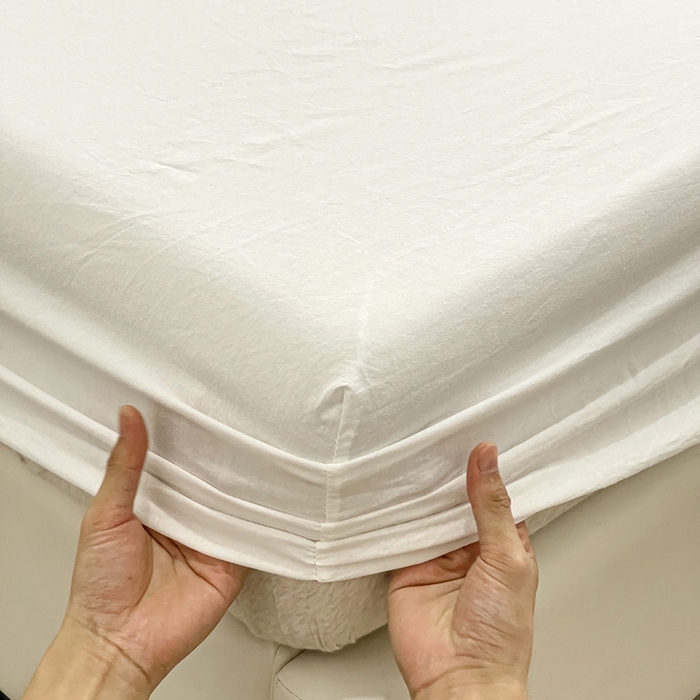 91家纺网 家纺一手货源 找家纺 六巷胡同 2023新款32支全棉纯色水洗棉单床笠 牛乳白