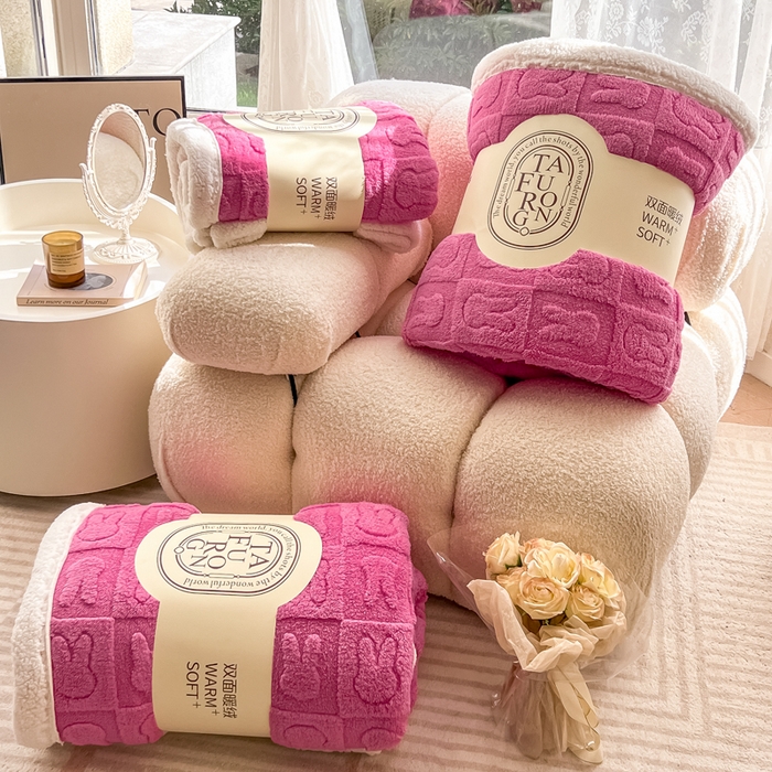 91家纺网 家纺一手货源 找家纺 （总）2023不被定义的多巴胺A类双面塔芙绒羊羔绒毛毯办公室午睡盖毯子直播