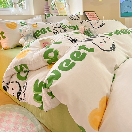 91家纺网 家纺一手货源 找家纺 （总）红馆 2023新款12868全棉印花四件套